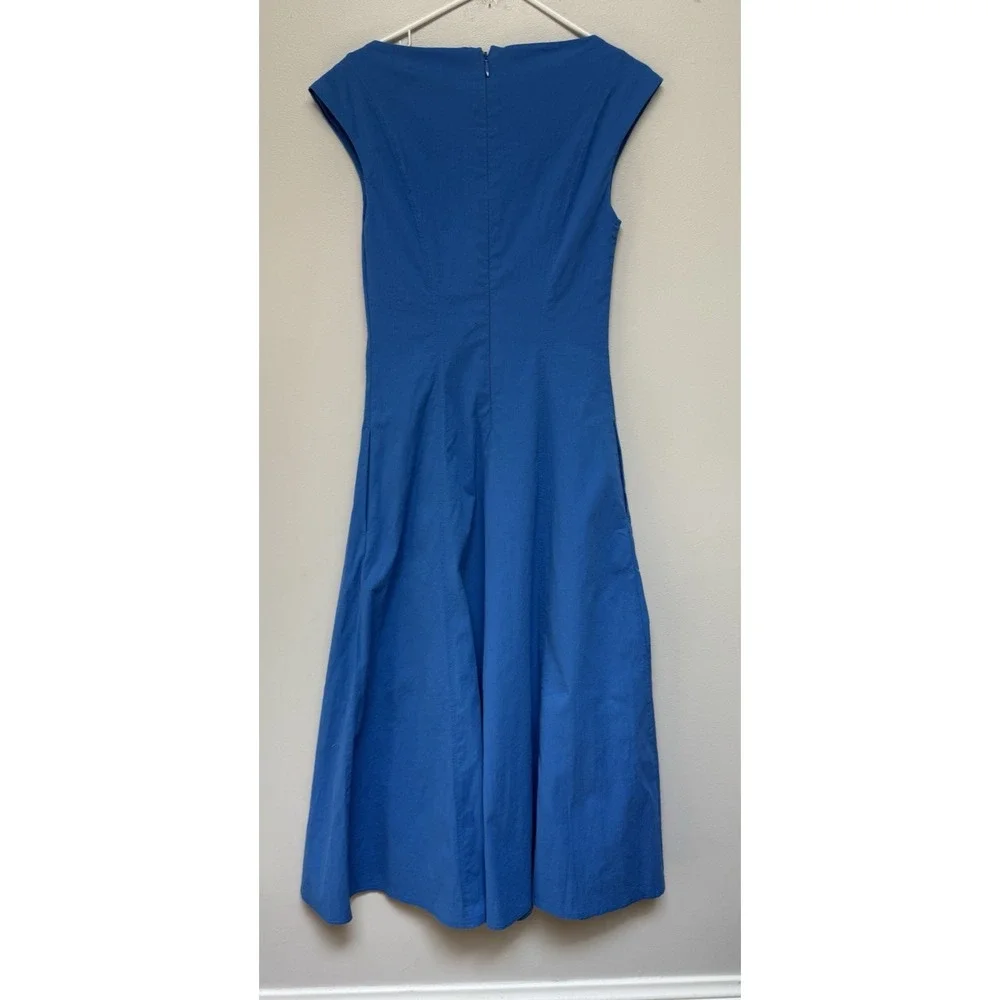 NWT ABERCROMBIE & FITCH Womens Maxi Stretch Dress Lined Blue Med Tall